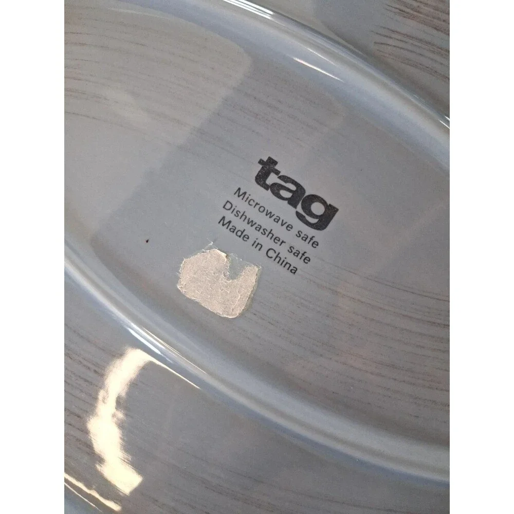 TAG Large Blue Ceramic OVAL Serving Tray Platter 18 